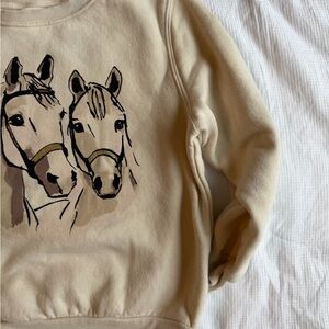 H&M Cream Sweatshirt with Graphic Design